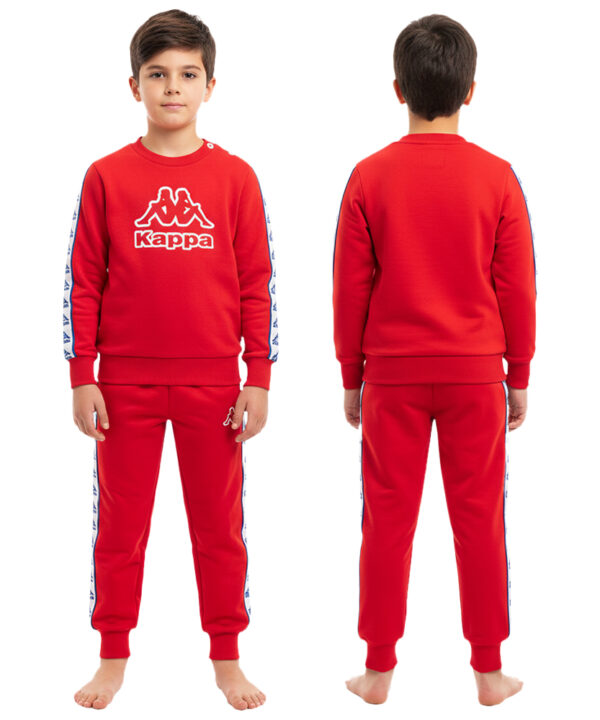 Baby Tracksuit Set – Logo Sweatshirt & Red Joggers | Unisex Outfit