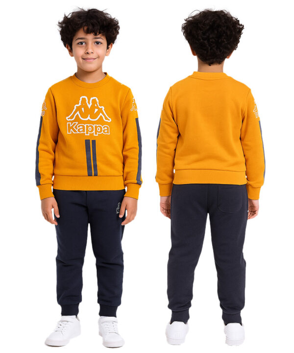 Zinaf Kids Tracksuit Set Orange Sweatshirt with Joggers Comfortable Casual Outfit