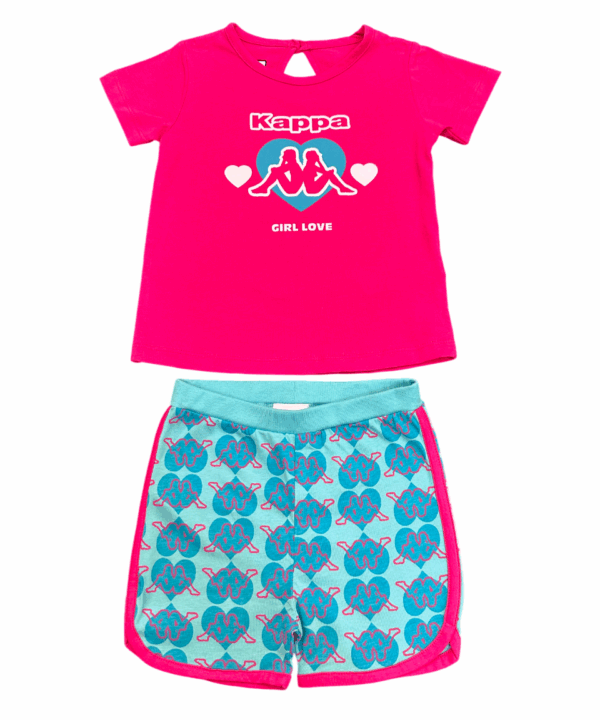Girls 2 Piece Outfit Set – Zinaf T-Shirt and Printed Shorts | Summer Activewear for Kids | Soft Cotton Blend, Toddler to Big Girls Sizes