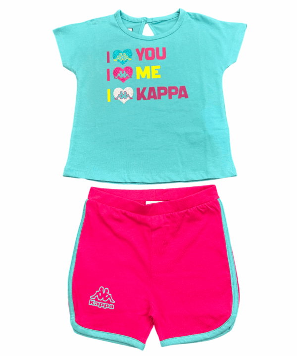 Zinaf Kids Summer Outfit – Blue Logo T-Shirt & Pink Shorts | Lightweight Casual Set for Boys