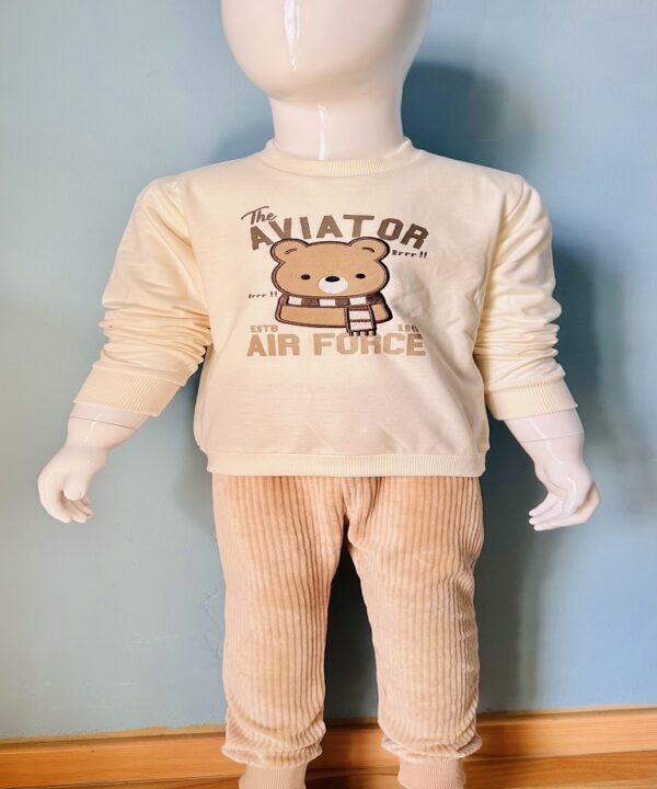 Cozy 3-Piece Toddler Winter Set – Fleece Teddy Vest, Warm Long-Sleeve Top & Ribbed Pants | Soft, Comfy & Perfect for Cold Weather