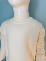 Boys Soft Cream Knit Sweater | Warm Lightweight Winter Pullover with Ribbed Neck & Cuffs
